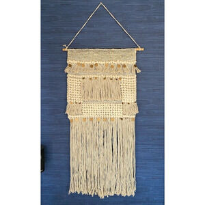 Karma Living Boho Macrame Bubble Fabric Art Wall Hanging Wall Decor